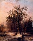 Forest In Winter by Barend Cornelis Koekkoek